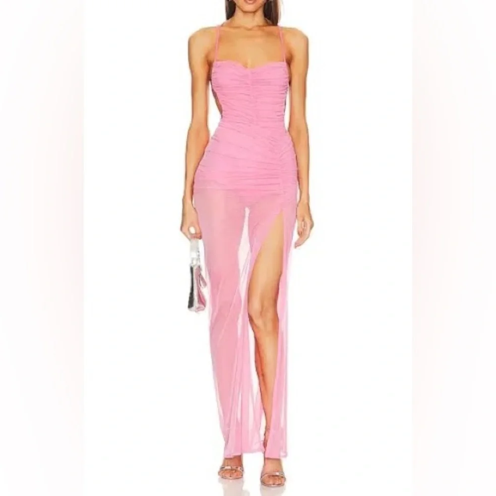 Michael Costello x REVOLVE Follie Gown in Pink. Size M - Picture 1 of 5